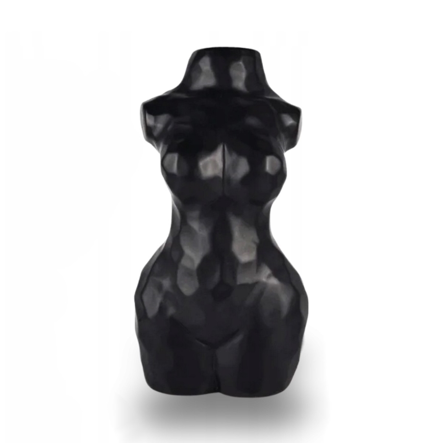 Juoda keraminė vaza 30 cm