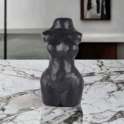 Juoda keraminė vaza 30 cm