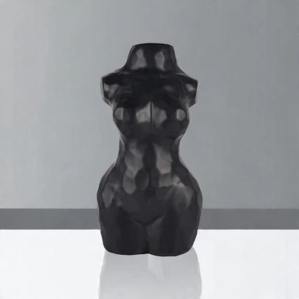 Juoda keraminė vaza 30 cm