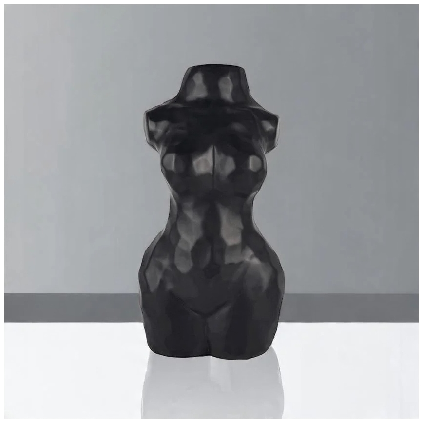 Juoda keraminė vaza 30 cm