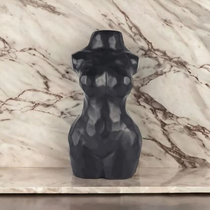 Juoda keraminė vaza 30 cm