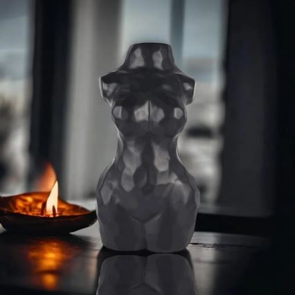 Juoda keraminė vaza 30 cm