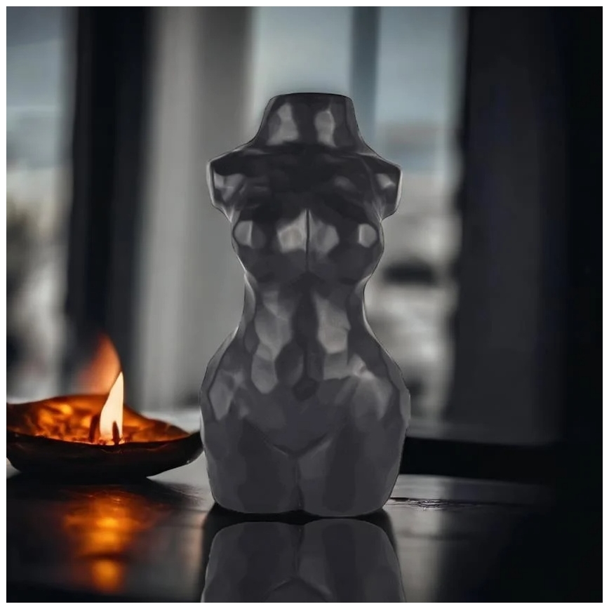 Juoda keraminė vaza 30 cm