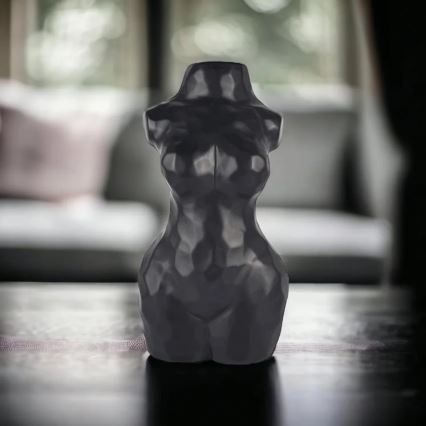 Juoda keraminė vaza 30 cm