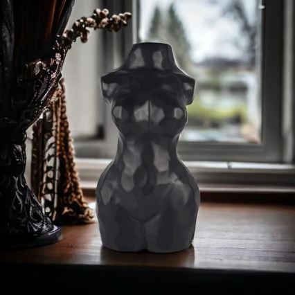 Juoda keraminė vaza 30 cm