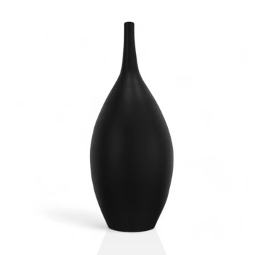 Juoda keraminė vaza, 47 cm