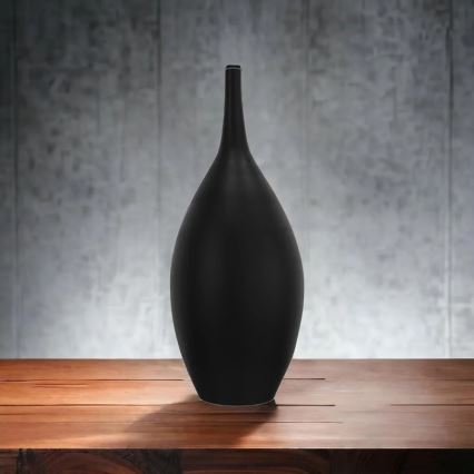 Juoda keraminė vaza, 47 cm