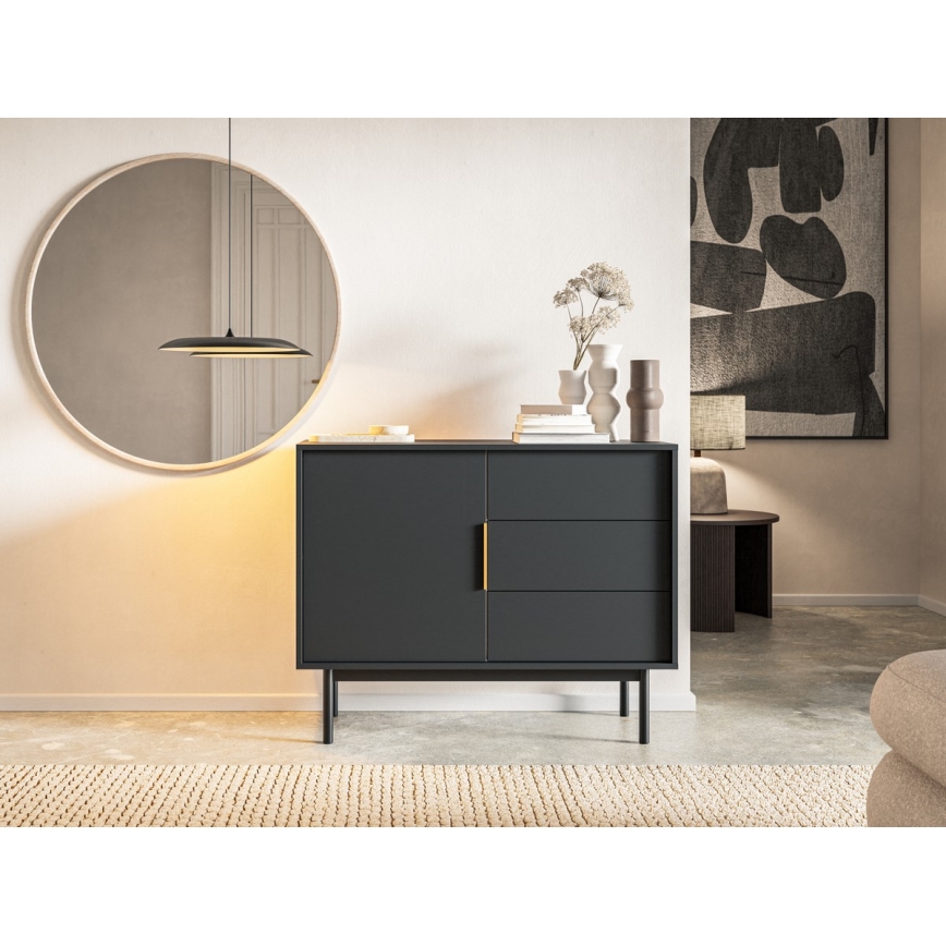 Juoda komoda ELI