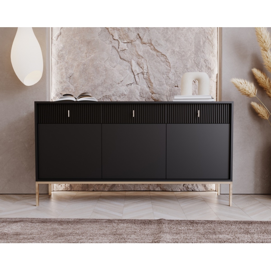 Juoda komoda SUE