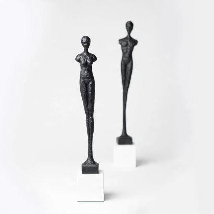 Juoda metalinė stalo dekoracija, 43 cm