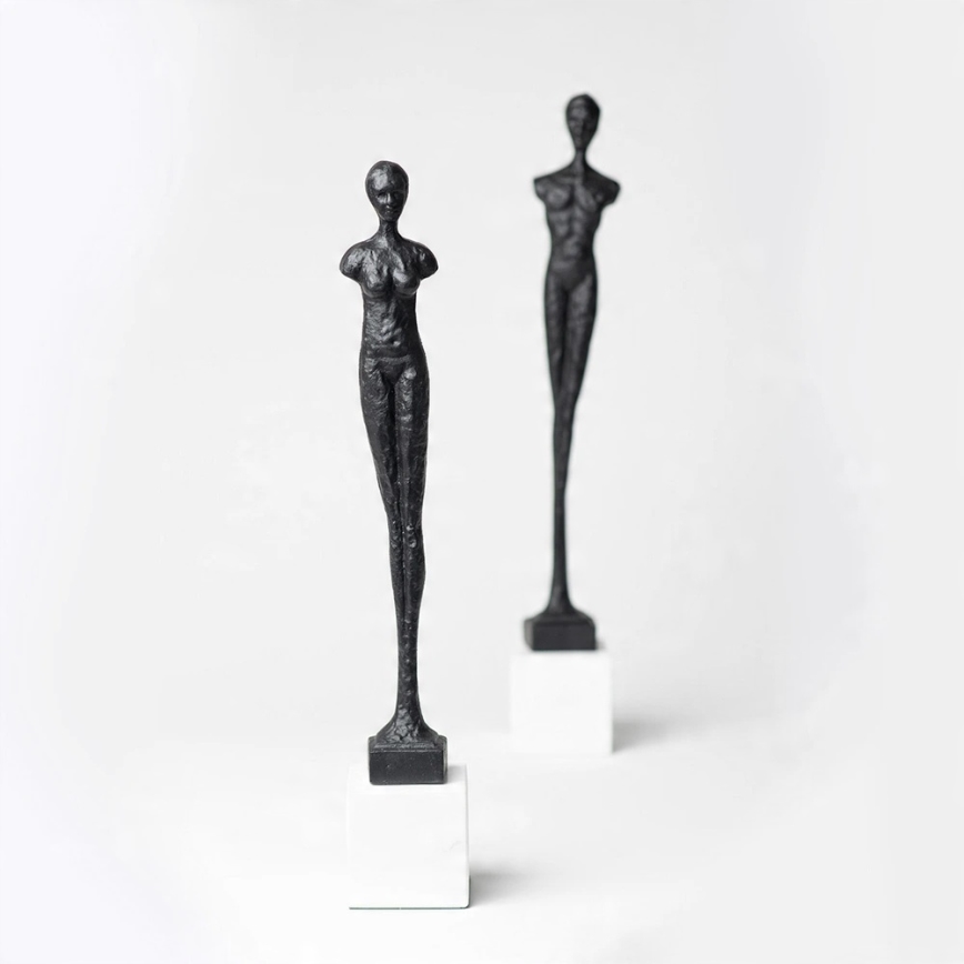 Juoda metalinė stalo dekoracija, 43 cm