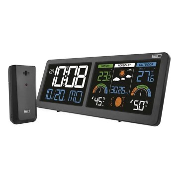 Juoda oro stotelė su spalvotu LCD ekranu ir žadintuvu 5V 3xAAA + 2xAA