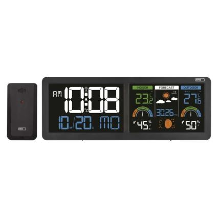 Juoda oro stotelė su spalvotu LCD ekranu ir žadintuvu 5V 3xAAA + 2xAA