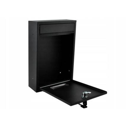 Juoda pašto dėžutė 21,7x32 cm