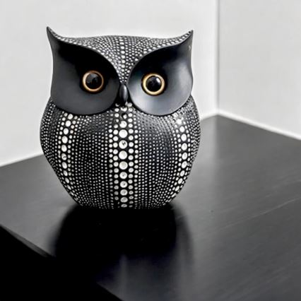 Juoda stalo dekoracija, 15 cm