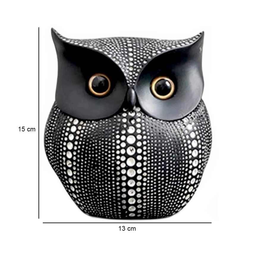 Juoda stalo dekoracija, 15 cm