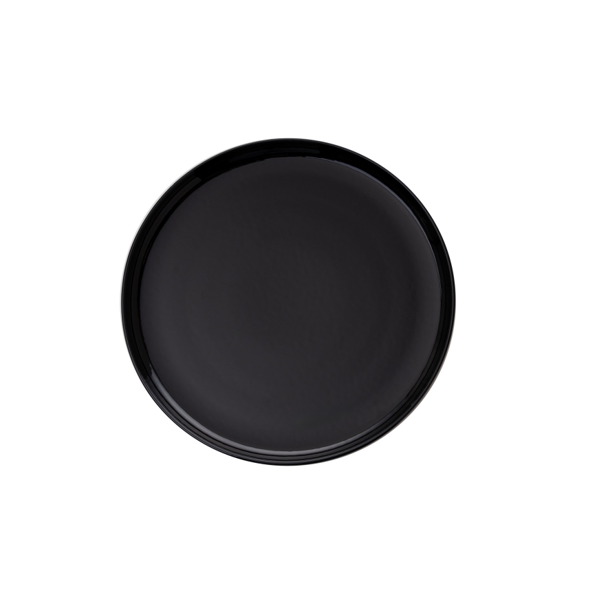 Juodas 12 dalių porcelianinis indų rinkinys