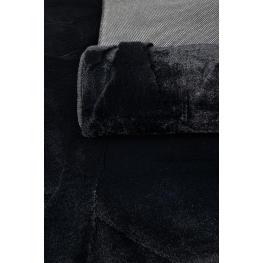 Juodas RABBIT 3D kilimas 120x170 cm