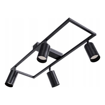 Juodas taškinis šviestuvas 4xGU10/30W/230V