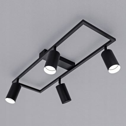 Juodas taškinis šviestuvas 4xGU10/30W/230V