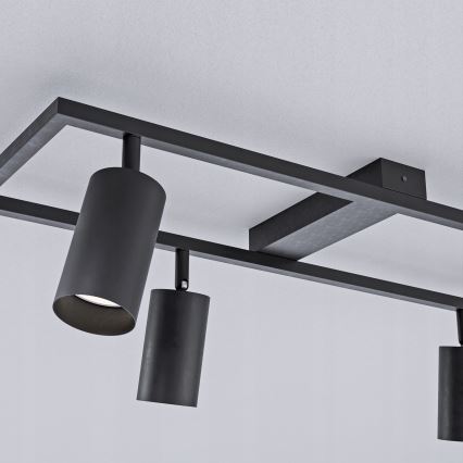 Juodas taškinis šviestuvas 4xGU10/30W/230V