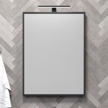 Juodas vonios veidrodis BORGSTED 60x80 cm