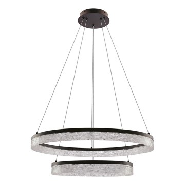 Juodos LED pakabos šviestuvas FROZI LED/38W/230V, 60 cm skersmens