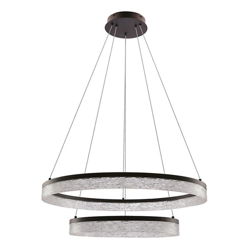 Juodos LED pakabos šviestuvas FROZI LED/38W/230V, 60 cm skersmens