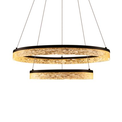 Juodos LED pakabos šviestuvas FROZI LED/38W/230V, 60 cm skersmens