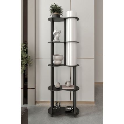 Juodos stalo lempos su lentynomis NOTO 1xE27/40W/230V