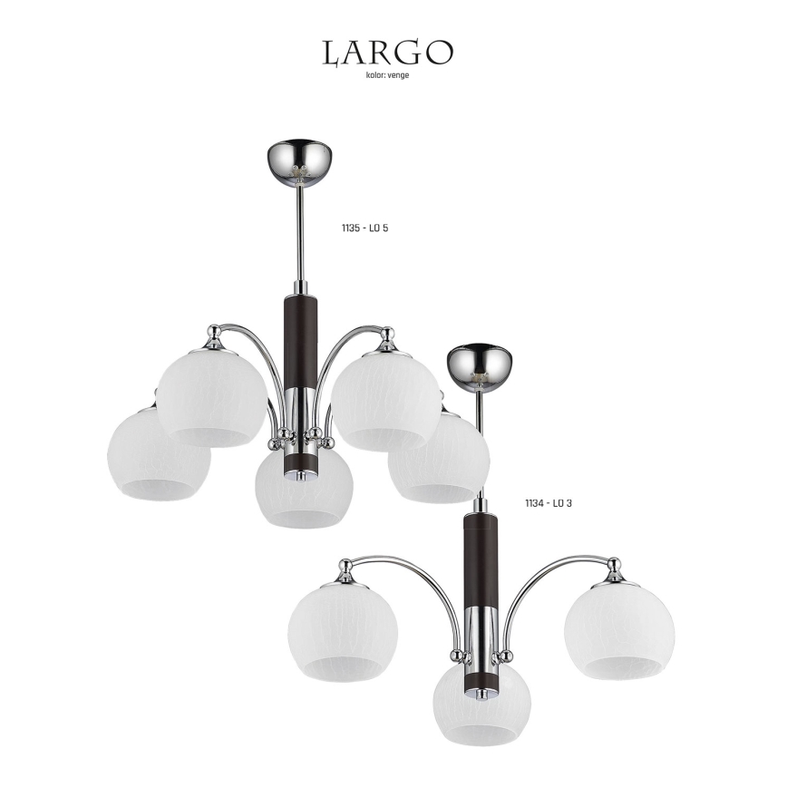Jupiter 1134 - LO 3 - Kabinamas šviestuvas LARGO 3xE27/60W/230V
