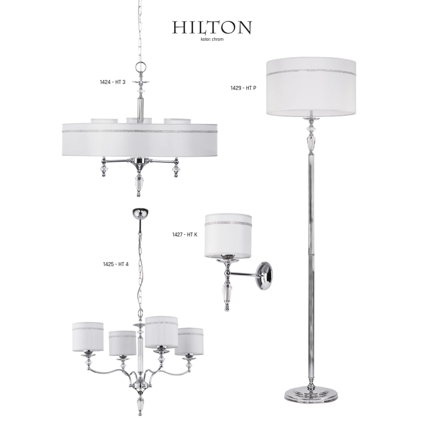 Jupiter 1424 - Pakabinamas šviestuvas HILTON su grandinėle 3xE27/60W/230V