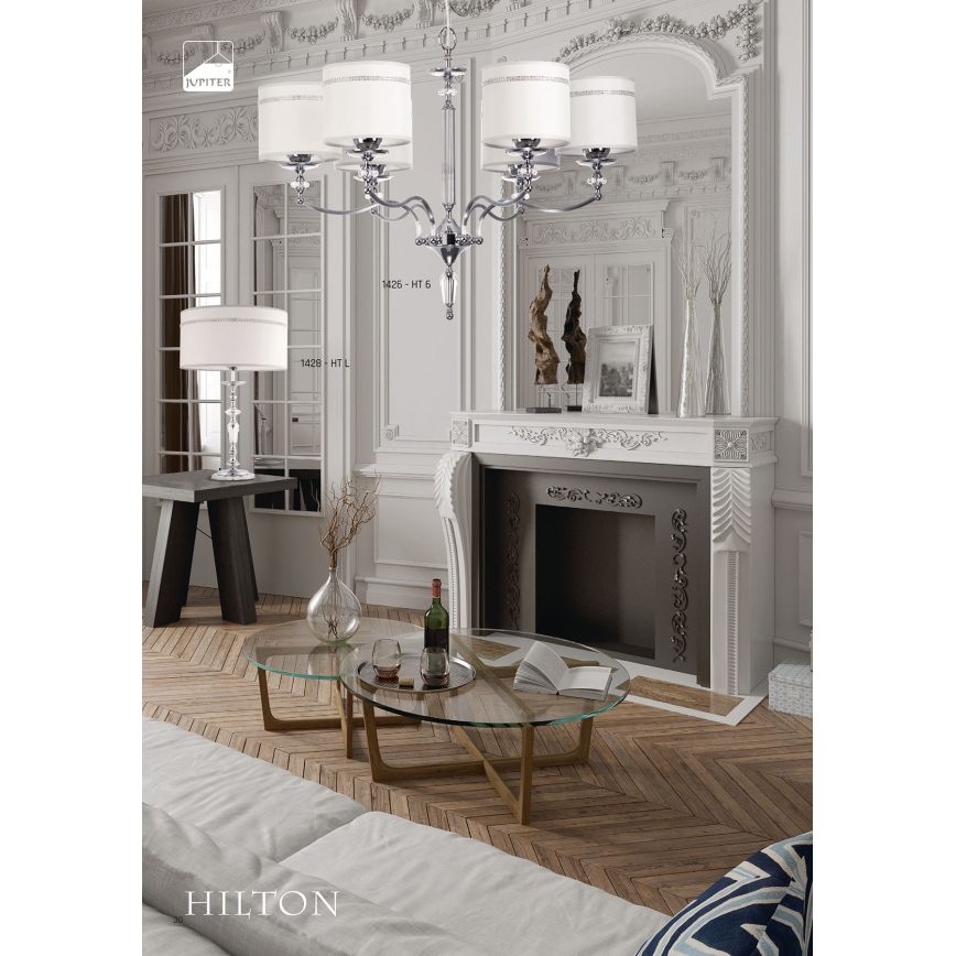 Jupiter 1426- Sietynas ant grandinės HILTON 6xE27/60W/230V