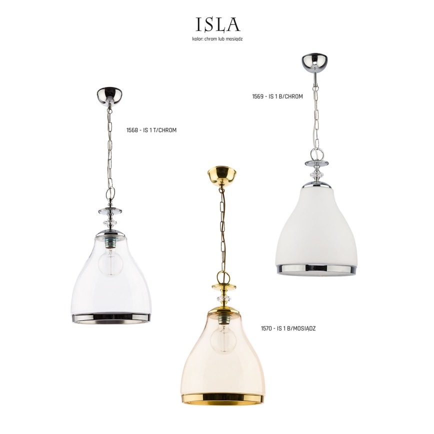 Jupiter 1570 - IS 1 B/M - Pakabinamas šviestuvas ISLA E27/60W