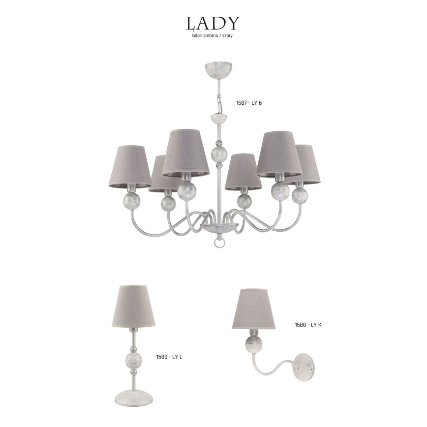 Jupiter 1589 - LY L BI - Stalinis šviestuvas LADY E14/40W