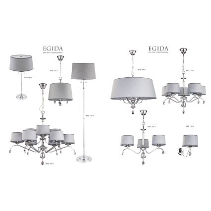 Jupiter 1609 - EG P CH - Krištolinis toršeras EGIDA 3xE27/60W/230V