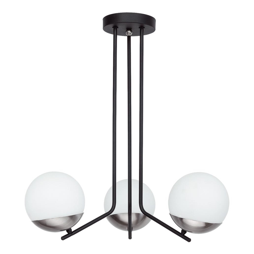 Jupiter 1723 - Sietynas ant stulpo SANTA 3xE14/40W/230V blizgus chromas