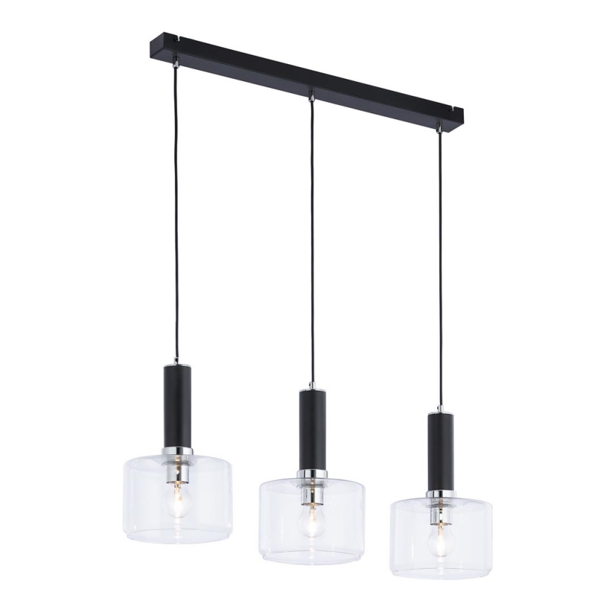 Jupiter 1857 - VA3 - Pakabinamas sietynas VANES 3xE27/60W/230V blizgus chromas/juoda