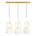 Jupiter 1917 - Pakabinamas šviestuvas ant laido ROSSO 3xE27/15W/230V, aukso spalvos