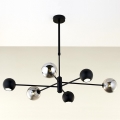 Jupiter 1974 - Sietynas ant stulpo MOKA 3xGU10/10W/230V + 3xG9/10W/230V juoda/blizgus chromas
