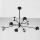 Jupiter 1975 - Sietynas ant stulpo MOKA 4xGU10/10W/230V + 4xG9/10W/230V juoda/blizgus chromas