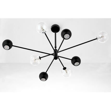 Jupiter 1996 - Sietynas ant stulpo MOKA 4xGU10/10W/230V + 4xG9/10W/230V juoda/permatoma