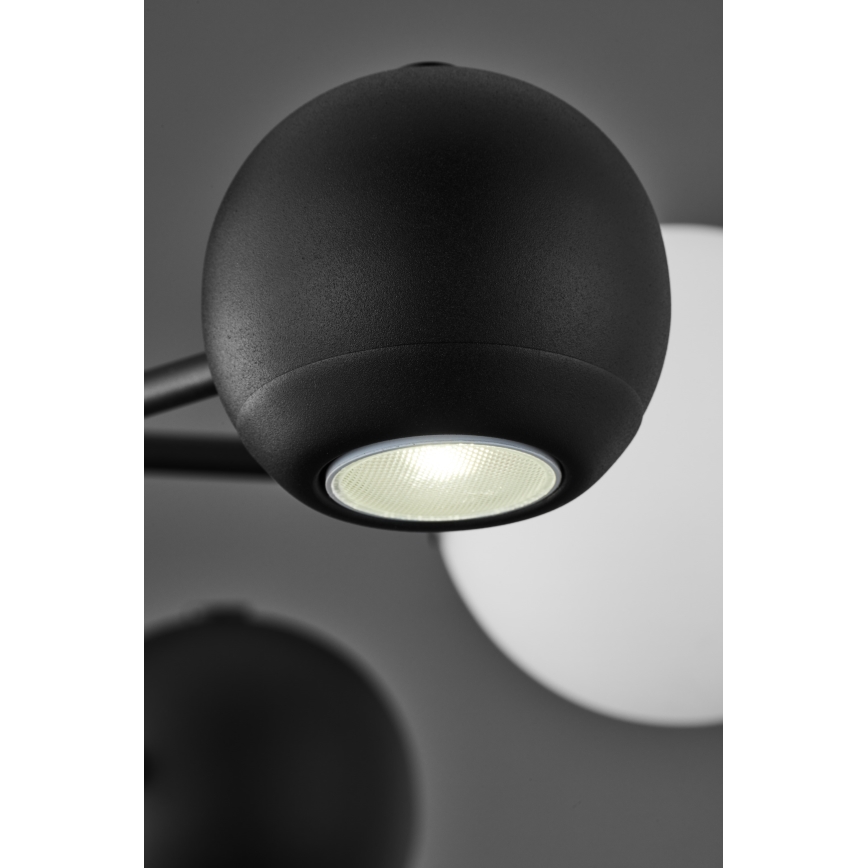 Jupiter 1997 - Sietynas ant stulpo MOKA 3xGU10/10W/230V + 3xG9/10W/230V juoda/balta