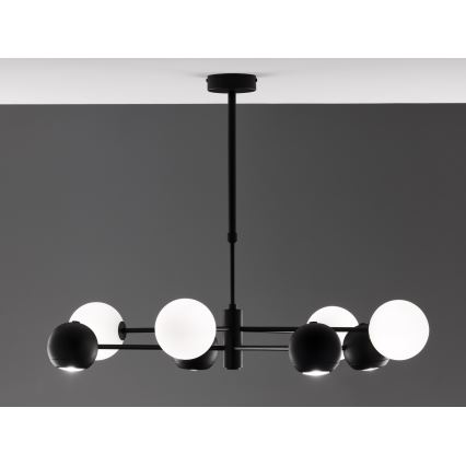 Jupiter 1998 - Sietynas ant stulpo MOKA 4xGU10/10W/230V + 4xG9/10W/230V juoda/balta