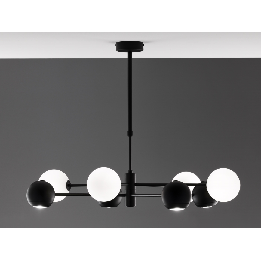 Jupiter 1998 - Sietynas ant stulpo MOKA 4xGU10/10W/230V + 4xG9/10W/230V juoda/balta