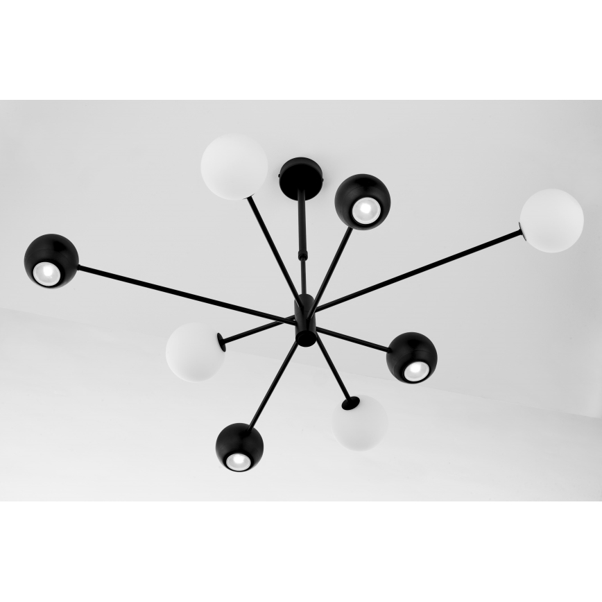 Jupiter 1998 - Sietynas ant stulpo MOKA 4xGU10/10W/230V + 4xG9/10W/230V juoda/balta