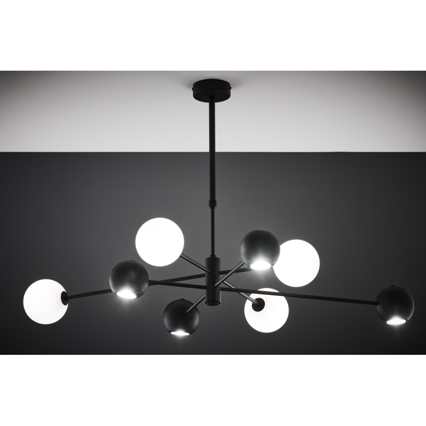 Jupiter 1998 - Sietynas ant stulpo MOKA 4xGU10/10W/230V + 4xG9/10W/230V juoda/balta