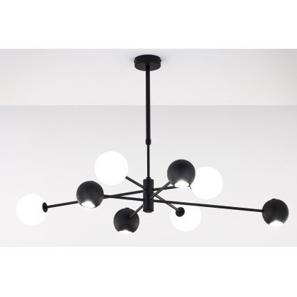 Jupiter 1998 - Sietynas ant stulpo MOKA 4xGU10/10W/230V + 4xG9/10W/230V juoda/balta