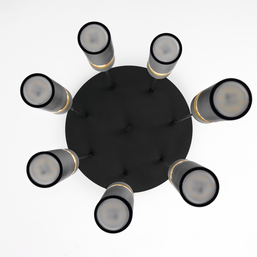 Jupiter 2015 - Pakabinamas sietynas ALAS 7xGU10/10W/230V juoda/auksas