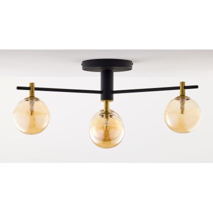 Jupiter 2031 - Tvirtinamas sietynas FIGARO 4xG9/10W/230V juoda/auksas/smėlio spalva